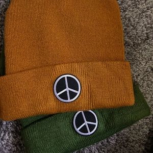 Peace patch beanies